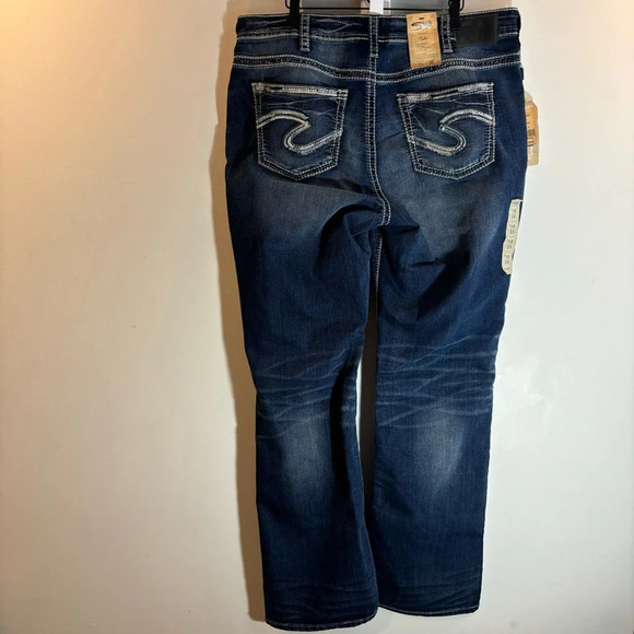 SILVER JEANS Sz 18 Suki High Boot Cut Relaxed Hip High Rise Jeans Denim NEW - Picture 9 of 16